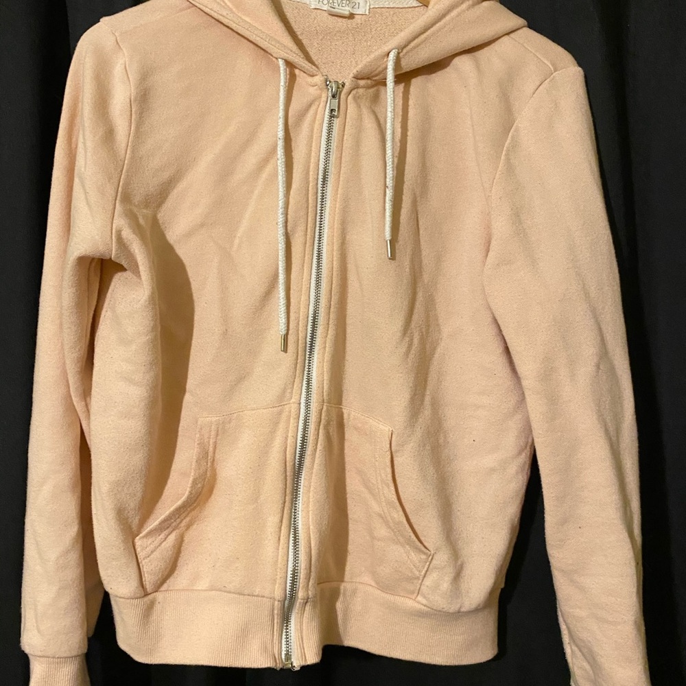pale pink zip up